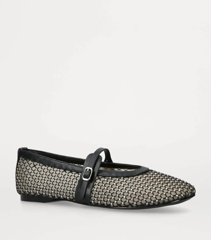 Steve Madden Crystal-Embellished Mesh Rejoice-Mr Flats - Image 3