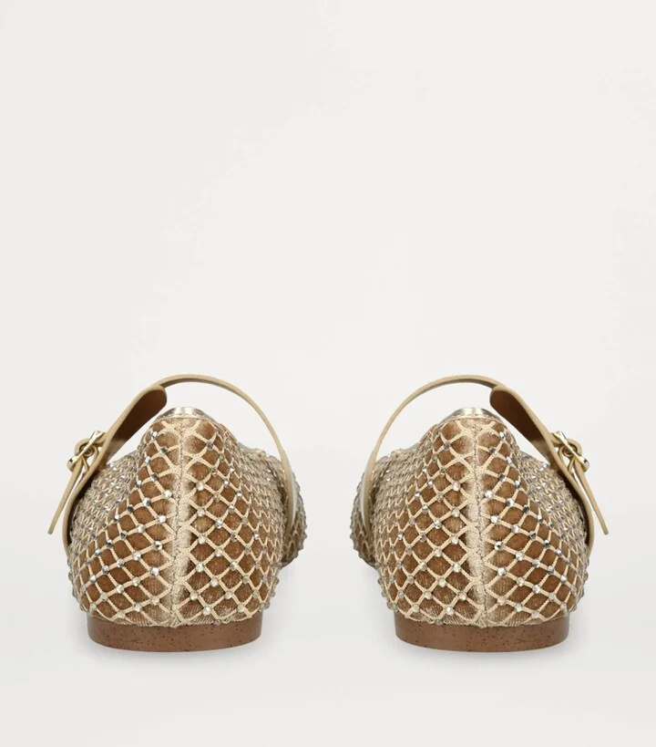 Steve Madden Crystal-Embellished Mesh Rejoice-R Flats - Image 2