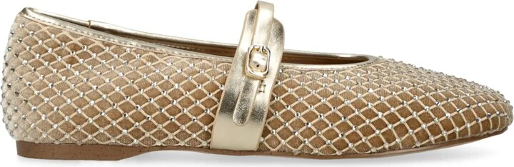 Steve Madden Crystal-Embellished Mesh Rejoice-R Flats
