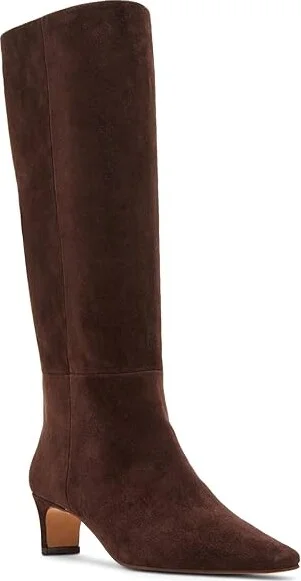 Steve Madden Dagne Women's Boots Brown Suede : 5.5 M, Leather
