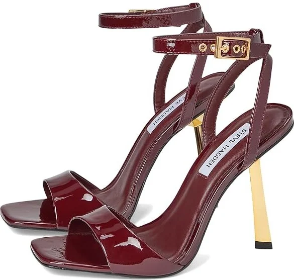 Steve Madden Daphney Women's Sandals Burgundy Leather : 5.5 M