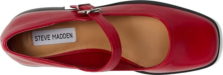 Steve Madden Delancy Women's Flat Shoes Red Leather : 8 M - Image 2