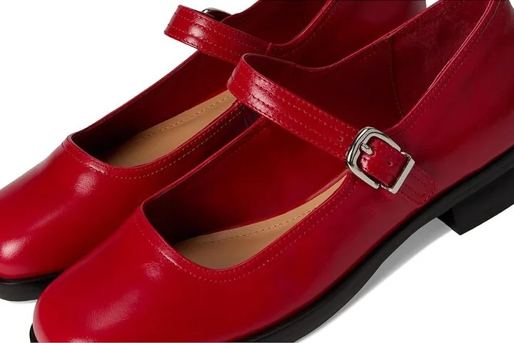 Steve Madden Delancy Women's Flat Shoes Red Leather : 8 M - Image 7