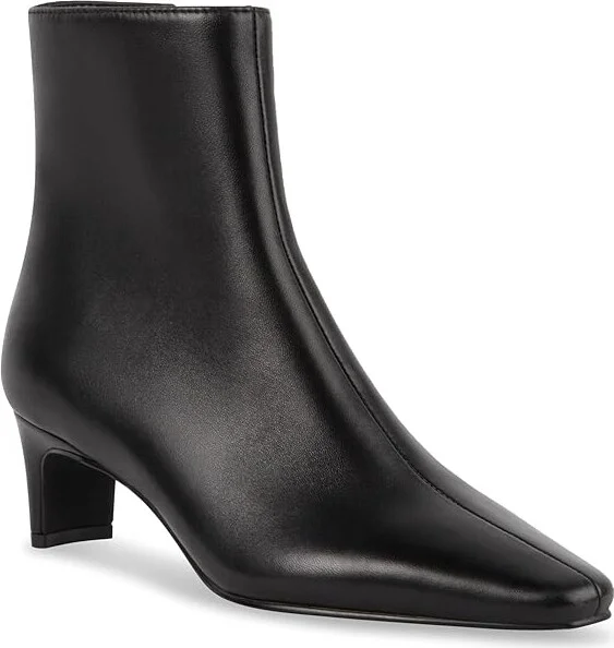 Steve Madden Delvie Women's Boots Black Leather : 7.5 M, Rubber/Suede