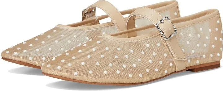 Steve Madden Dreaming Women's Flat Shoes Ivory Pearl : 8 M, Mesh
