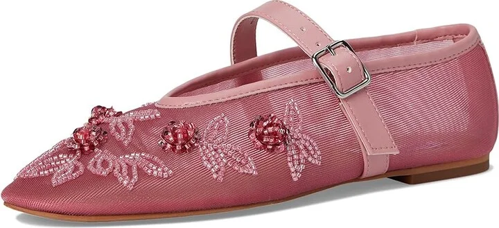 Steve Madden Dreaming Women's Flat Shoes Pink Embellished : 6 M, Mesh - Image 5