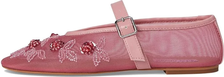 Steve Madden Dreaming Women's Flat Shoes Pink Embellished : 6 M, Mesh - Image 6