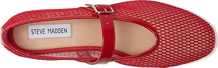 Steve Madden Dreaming Women's Flat Shoes Red : 5.5 M, Mesh - Image 2
