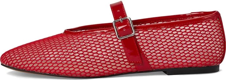 Steve Madden Dreaming Women's Flat Shoes Red : 5.5 M, Mesh - Image 6