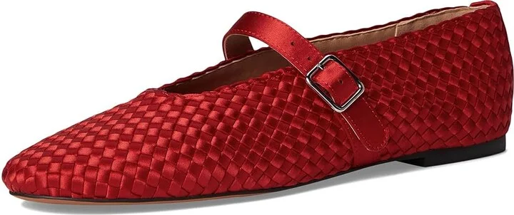 Steve Madden Dreaming Women's Flat Shoes Red Satin : 7 M, Mesh - Image 5