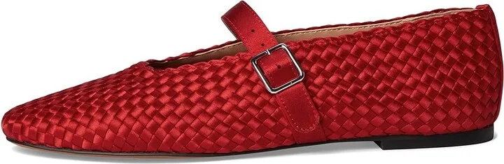 Steve Madden Dreaming Women's Flat Shoes Red Satin : 7 M, Mesh - Image 6