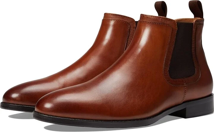 Steve Madden Duke Men's Boots Cognac Leather : 7.5 D - Medium