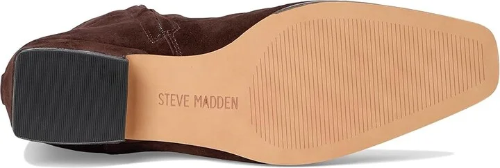Steve Madden Dusty Women's Shoes Chocolate Brown Suede : 6.5 M, Leather - Image 3
