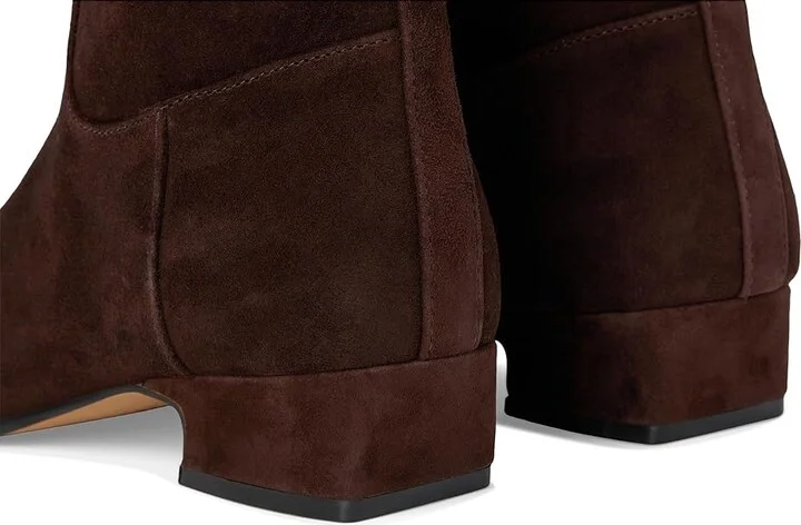 Steve Madden Dusty Women's Shoes Chocolate Brown Suede : 6.5 M, Leather - Image 7