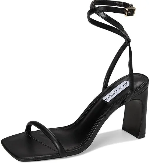 Steve Madden Eryka Women's Sandals Black Leather : 7 M, Rubber/Synthetic - Image 5