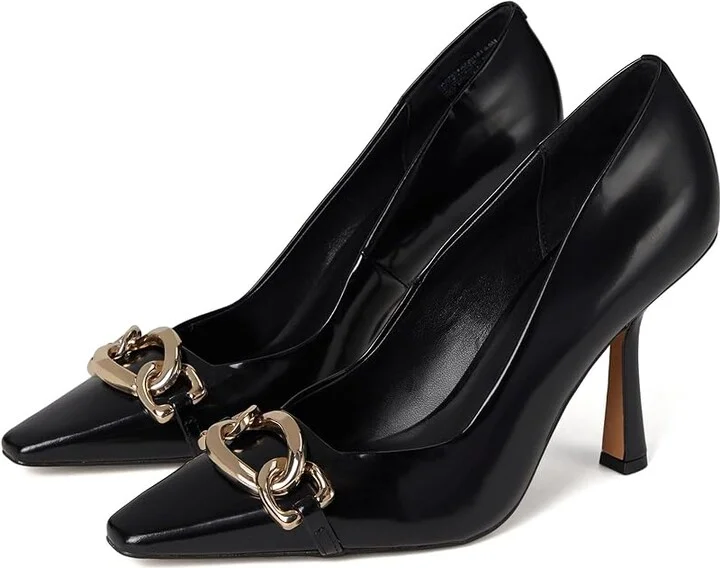 Steve Madden Fazzio High Women's Heels Black Box : 10 M, Leather/Rubber