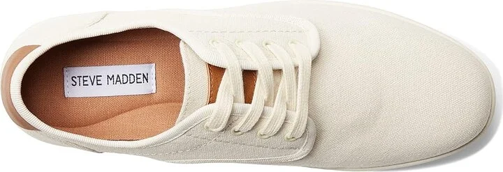 Steve Madden Fenta Men's Lace up casual Shoes Cream Fabric : 7 D - Medium, Textile - Image 2