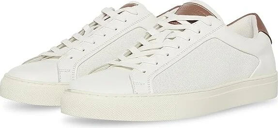 Steve Madden Finneas Men's Shoes White/Cognac Leather : 8 D - Medium