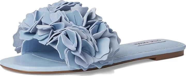 Steve Madden Flo Women's Sandals Blue Leather : 5.5 M, Rubber - Image 4