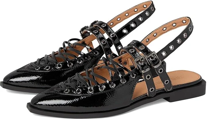 Steve Madden Galanti Women's Dress Flat Shoes Black Patent : 8.5 M, Synthetic