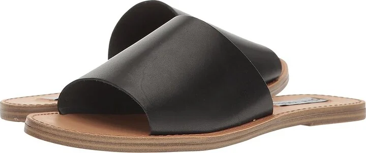 Steve Madden Grace Women's Shoes Black Leather : 5 M