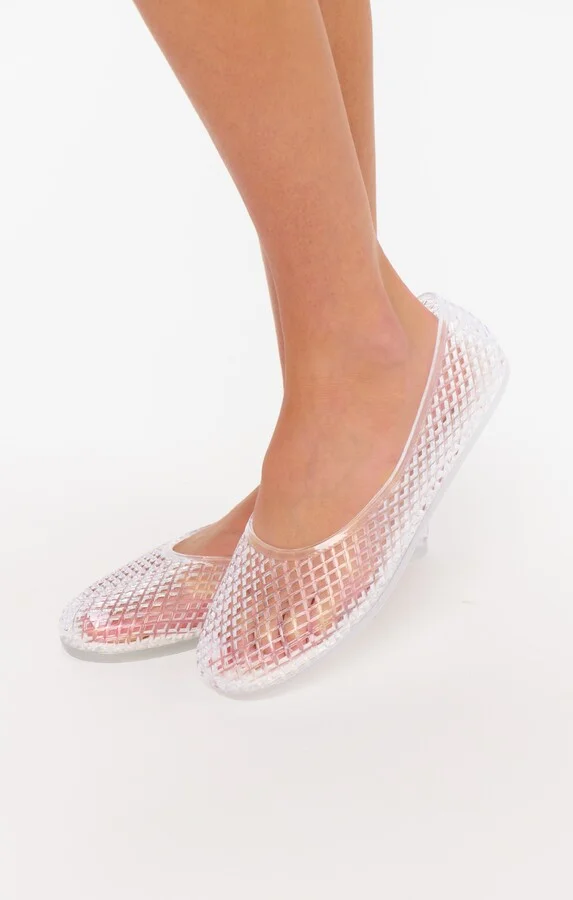 Steve Madden Gyzmo Jelly Flat ~ Clear - Image 2
