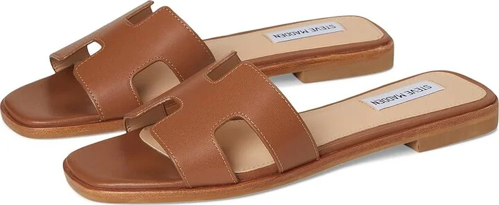 Steve Madden Hadyn Women's Sandals Cognac Leather : 5.5 M