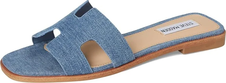 Steve Madden Hadyn Women's Sandals Denim Fabric : 6.5 M, Leather - Image 5