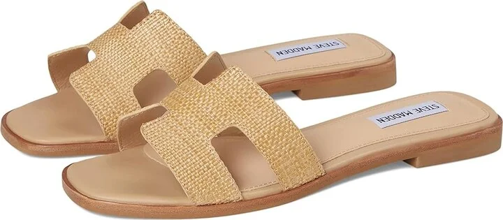 Steve Madden Hadyn Women's Sandals Raffia : 6 M, Leather