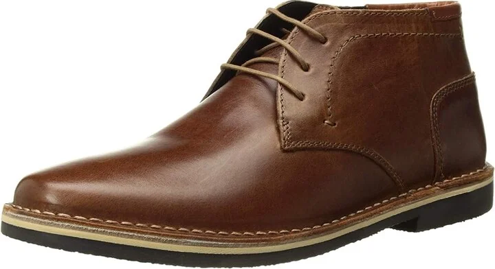 Steve Madden Harken Men's Lace-up Boots Cognac Leather : 8 D - Medium - Image 2
