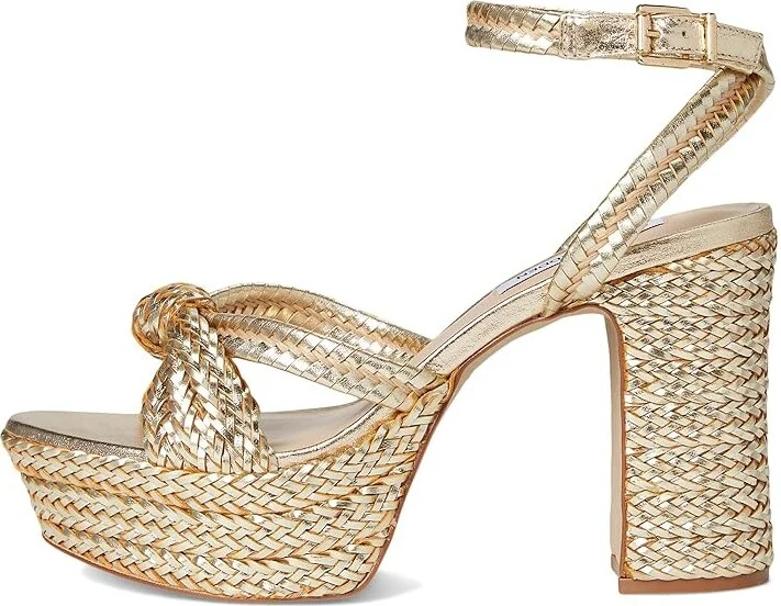 Steve Madden Ibiza Women's Sandals Gold Leather : 9.5 M - Image 6