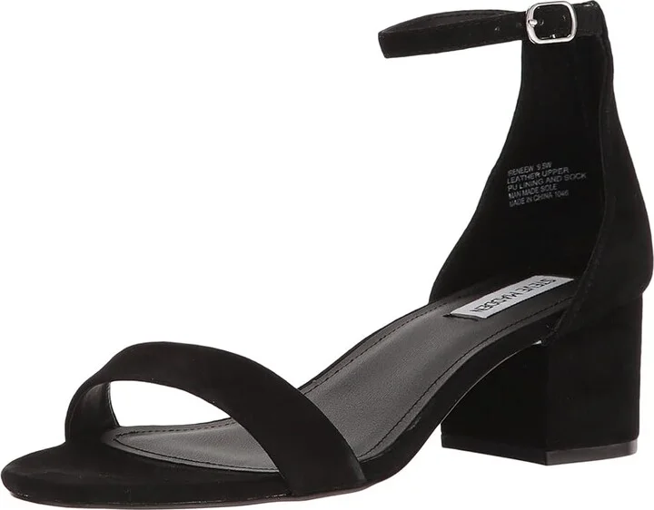 Steve Madden Irenee Sandal Women's 1-2 inch heel Shoes Black Suede : 5 M, Leather/Nubuck/Suede - Image 2