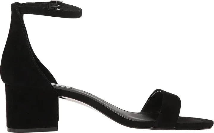 Steve Madden Irenee Sandal Women's 1-2 inch heel Shoes Black Suede : 5 M, Leather/Nubuck/Suede - Image 8