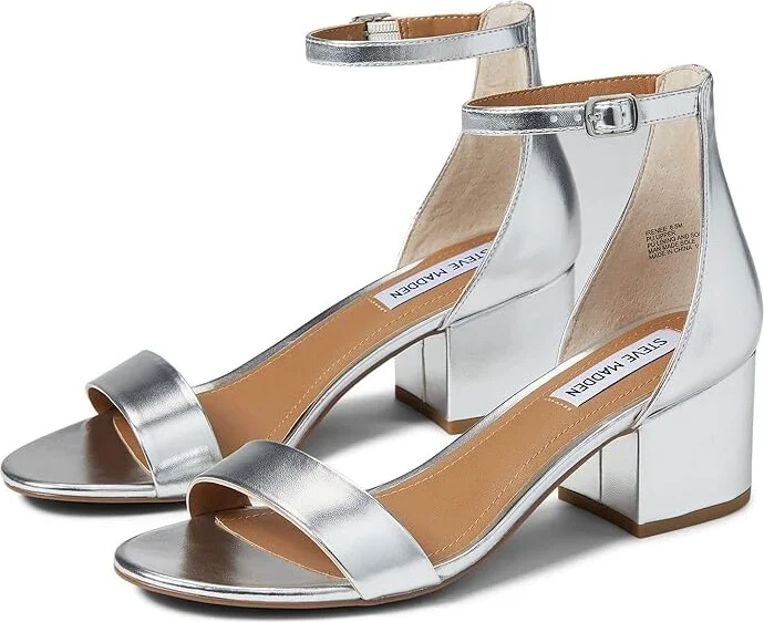 Steve Madden Irenee Sandal Women's 1-2 inch heel Shoes Dusty Silver : 6 M