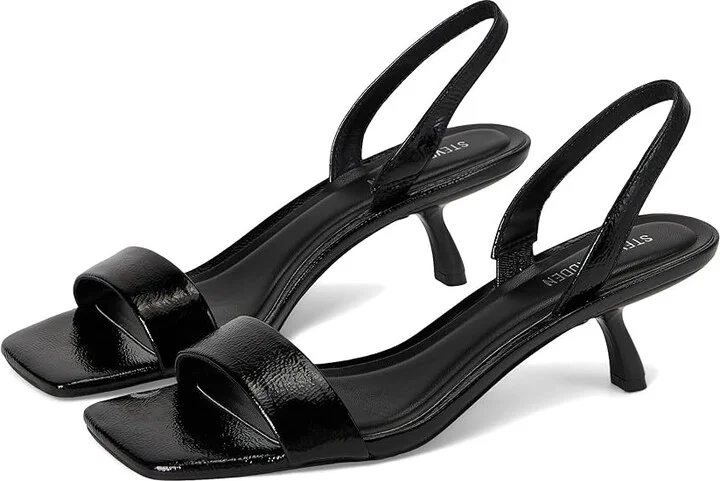 Steve Madden Isha Women's Sandals Black Patent : 7.5 M, Leather/Rubber
