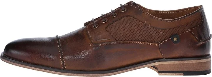 Steve Madden Jagwar Men's Lace Up Wing Tip Shoes Tan Leather : 10 D - Medium, Leather/Suede - Image 7