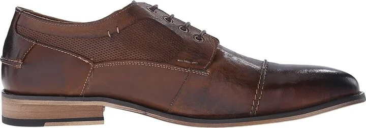 Steve Madden Jagwar Men's Lace Up Wing Tip Shoes Tan Leather : 10 D - Medium, Leather/Suede - Image 8