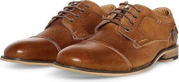 Steve Madden Jagwar Men's Lace Up Wing Tip Shoes Tan Leather : 10 D - Medium, Leather/Suede