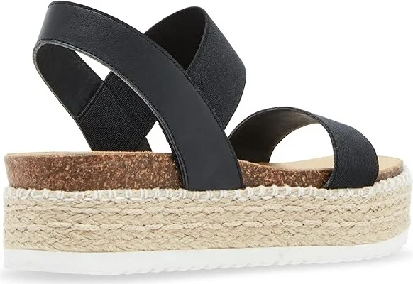 Steve Madden Jaklin Sandal Women's Shoes Black : 10 M, Textile - Image 4