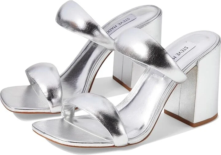 Steve Madden Jinny Women's Sandals Silver : 11 M, Synthetic