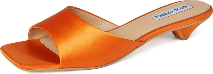 Steve Madden Joanie Women's Shoes Orange Satin : 7 M, Satin/Textile - Image 5