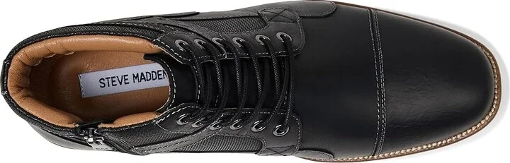 Steve Madden Jotting Men's Boots Black Leather : 12 D - Medium - Image 2