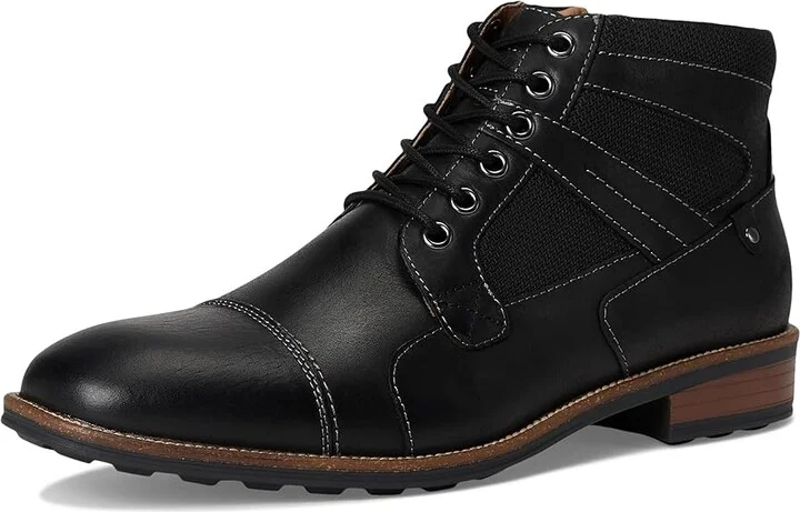 Steve Madden Jotting Men's Boots Black Leather : 12 D - Medium - Image 5