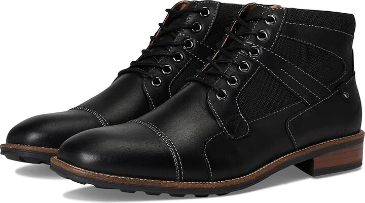 Steve Madden Jotting Men's Boots Black Leather : 12 D - Medium