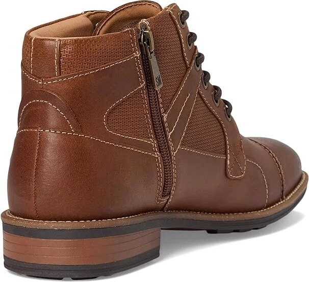 Steve Madden Jotting Men's Boots Dark Tan Leather : 8 D - Medium - Image 4