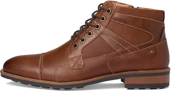 Steve Madden Jotting Men's Boots Dark Tan Leather : 8 D - Medium - Image 6
