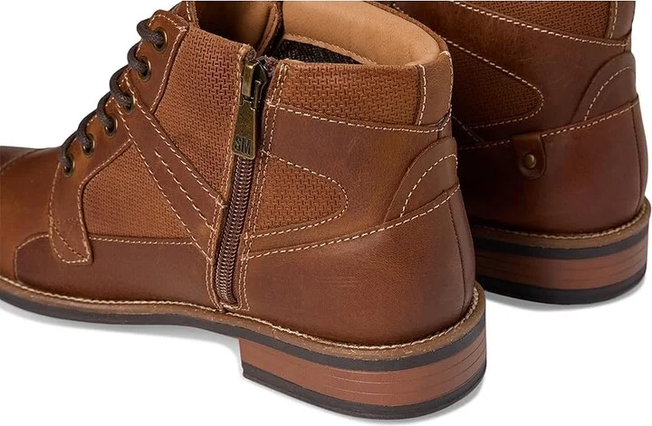 Steve Madden Jotting Men's Boots Dark Tan Leather : 8 D - Medium - Image 7