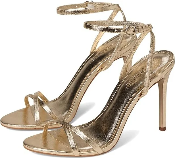 Steve Madden Jypsey Women's Shoes Gold Leather : 7.5 M