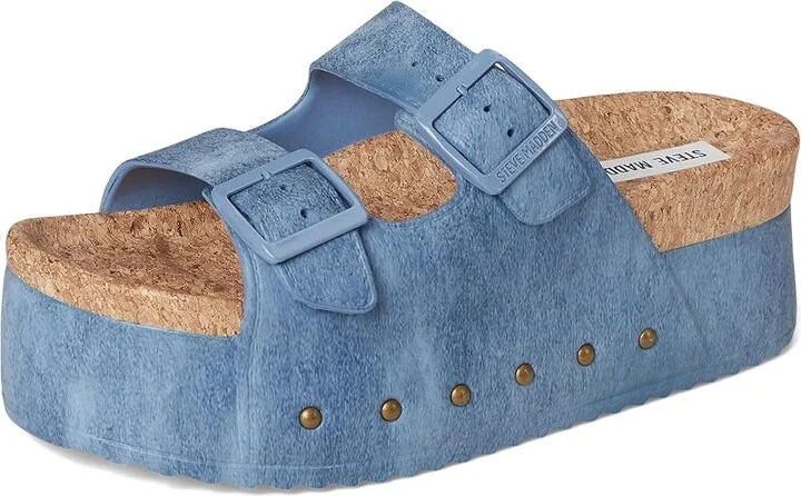 Steve Madden Kali Women's Sandals Blue : 6 M, Rubber/Suede - Image 5