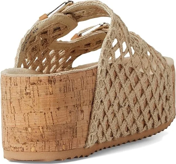 Steve Madden Kali Women's Sandals Natural : 9.5 M, Rubber/Suede - Image 4